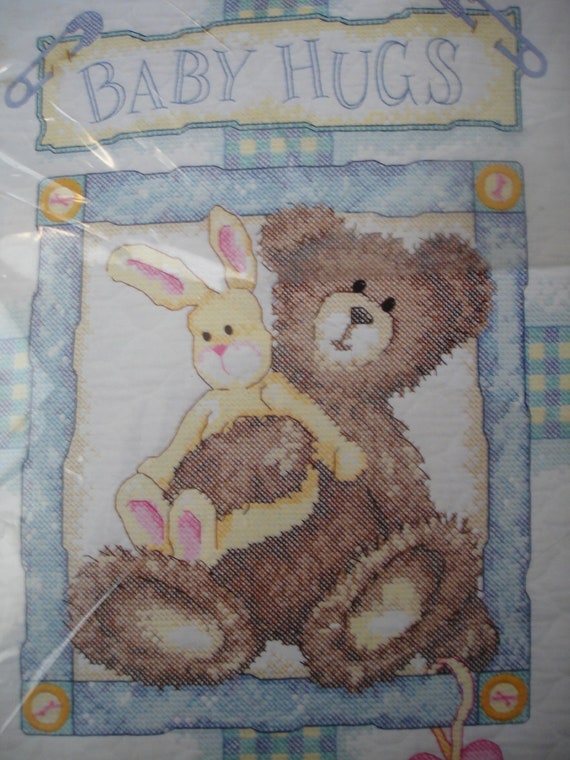 Dimensions Baby Hugs Baby Drawers Quilt Stamped Cross Stitch Kit, 34 x 43
