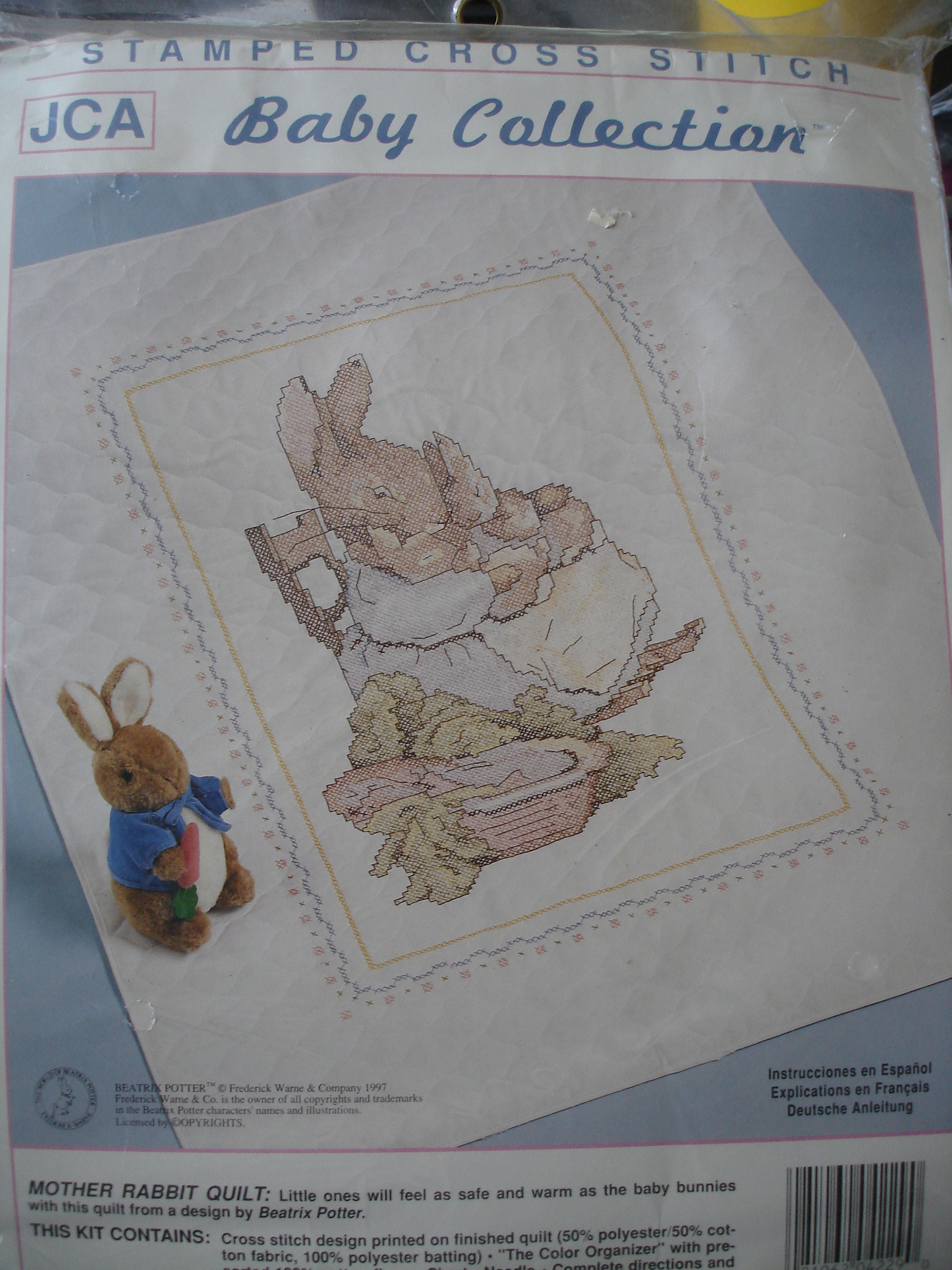 Design Works Stamped Cross Stitch Kit Baby Quilt BABYS FOREST