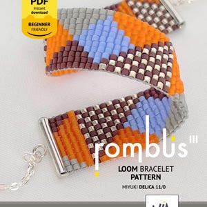 Mönster för Miyuki Loom-armband: Rombus III (PDF-mönster)