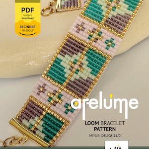 Miyuki Delica Loom Bracelet Pattern: Arelume Design (PDF Pattern)