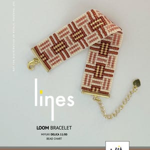 Miyuki Delica Bead Weaving Pattern for Beginner: Minimalist Lines (PDF Pattern)