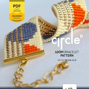 Miyuki Delica Loom Bracelet Pattern: Circle Design (PDF Pattern)