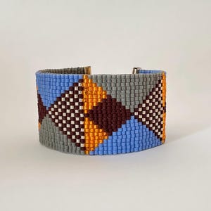 Loom Bracelet Pattern, Beaded Bracelet Pattern Rombbig, Miyuki Bead Weaving Loom PDF Tutorial - Rombbig