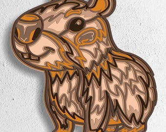 Capybara Mandala SVG : fichier découpé au laser, clipart Cricut (téléchargement numérique