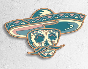 Day of the dead skull cut. Sugar Skull cut 3D Multilayer SVG. Sugar Skull Laser Cut Home Decor. Sugar Skull  SVG. Sugar Skull cat.