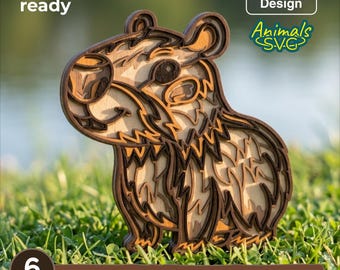 Capybara Mandala SVG: Laserschnittdatei, Cricut Clipart (Digitaler Download)