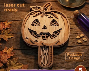 3D Pumpkin Ice Cream Popsicle SVG: Halloween Mandala Cut File