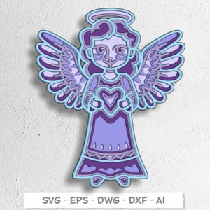 Little angel 3D Multilayer SVG. Angel Laser Cut Home Decor. Little angel SVG . Laser angel. Digital Download files