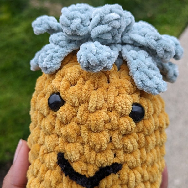 Crochet Pineapple Plushie Amigurumi Toy