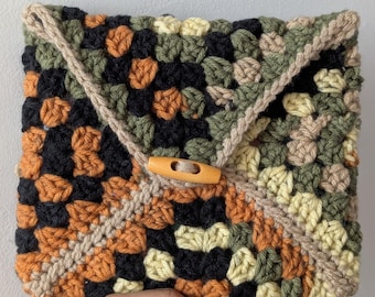 Crochet Granny Square Tablet, E-reader, Kindle, or Book Sleeve/Case - Made to Order