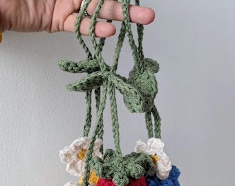 Crochet Fruit and Flower Bag/Purse Charm - Blueberry, Lemon, Strawberry Accessory