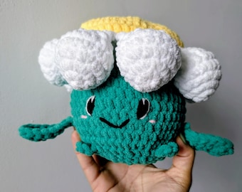 Handmade Crochet Whimsical Daisy Plushie Spring Easter Gift for Flower Lovers