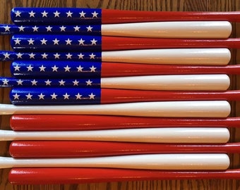 Baseball Bat Flag - 18" Wooden Bats - Traditional Finish