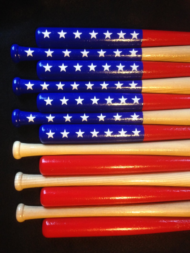 Baseball Bat Flag 18 Wood Bats Natural Finish Etsy
