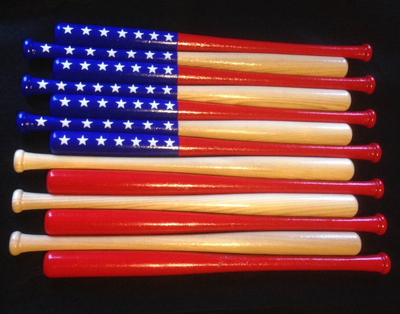 Baseball Bat Flag 18 Wood Bats Natural Finish Etsy