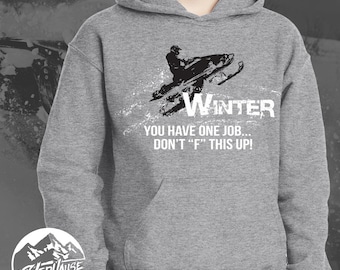 Snowmobile Hoodie: Funny Winter Sports Gift