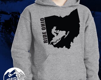 Ride Ohio Snowmobile Hoodie: Winter Sports Sweatshirt