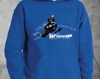 Braaap Snowmobile Hoodie: Winter Sports Sweatshirt