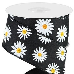 2.5&quot;X10yd Daisy On Faux Royal