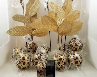 Cheetah print tree kit, Christmas tree kit, cheetah print Christmas tree kit. Leopard print Christmas