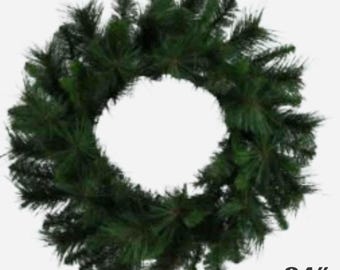24" Mixed Pine Wreath Form
