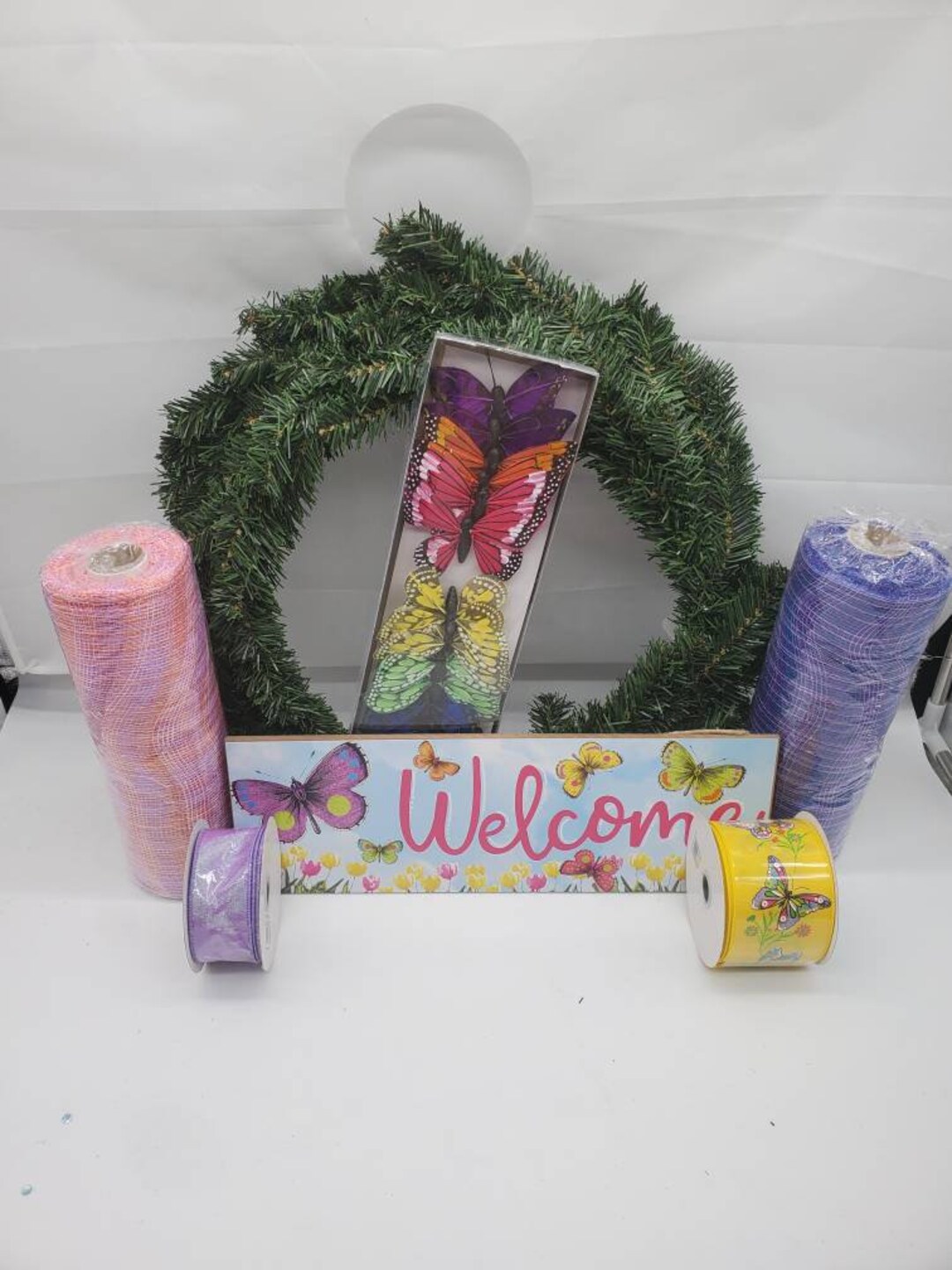 Wreath Kit, Summer Wreath Kit, DIY Wreath, Wreath Kits, Butterfly