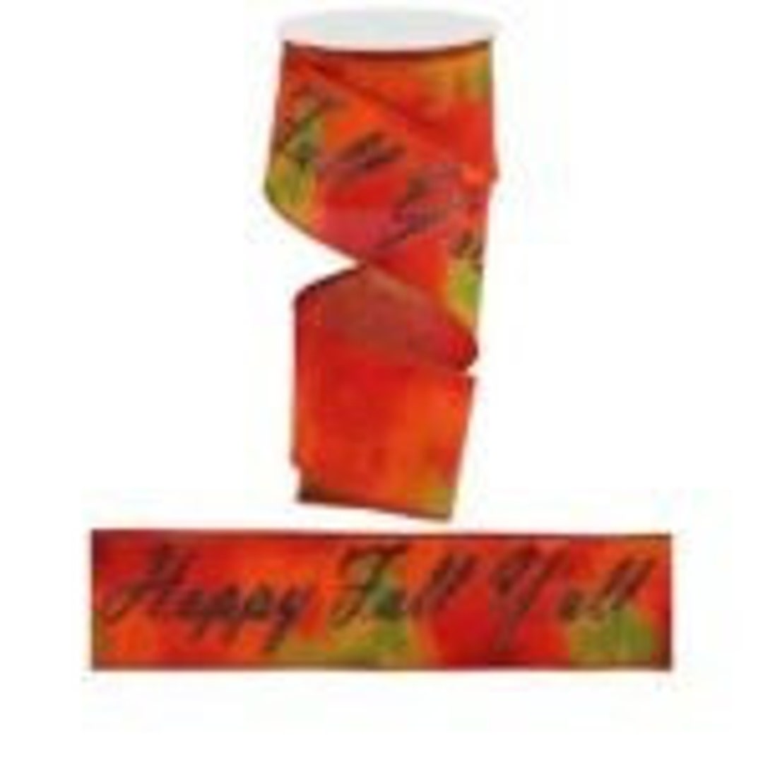 2.5X10yd Happy Fall/Watercolor fall ribbon Wired fall Etsy.de
