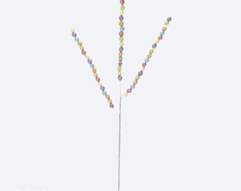 26"L Glitter Bead/Spike Spray