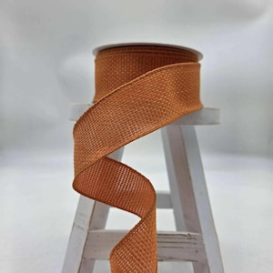 1.5x10yd Orange Burlap Ribbon