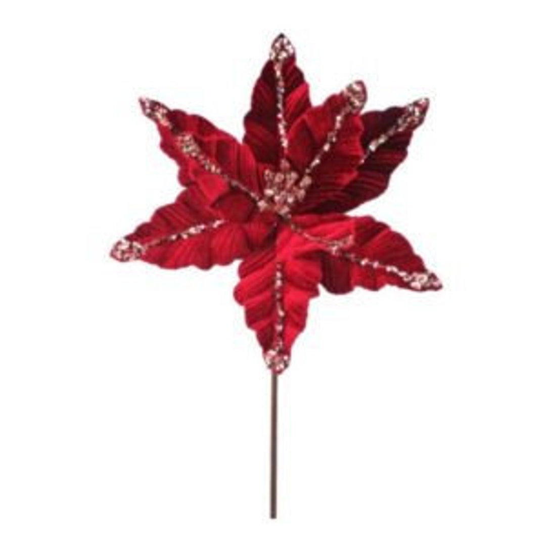 Poinsettia Picks, Wreath Pick Attachments, Picks, Christmas Picks