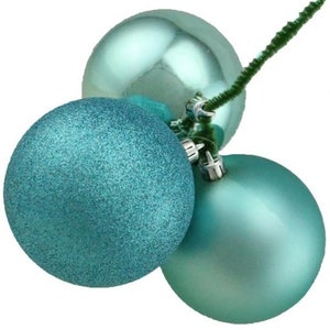 100Mm Turquoise Ball Cluster X3