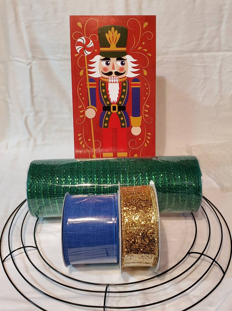Nutcracker Wreath Kit Wreath Kit Diy Wreath Nutcracker Etsy