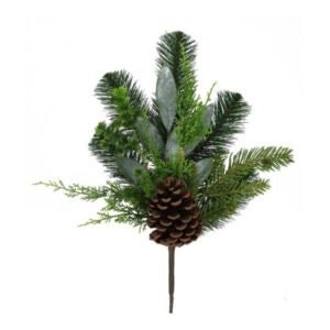 17″ Greenery/Pine Cone Spray, Pine pick, Pine Spray, Wreath filler