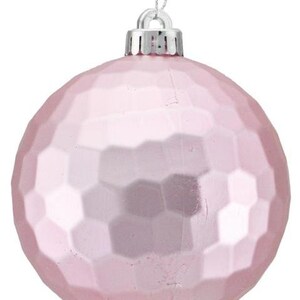 120Mm Matte Icy Pink Honeycomb Ball Ornament