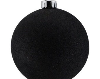 100Mm Black Glittered Ball