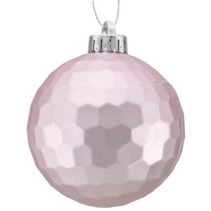100Mm Matte Icy Pink Honeycomb Ball Ornament
