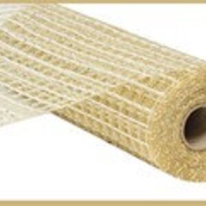 10 inch Gold Mesh, Gold Metallic Mesh, Gold Mesh, Mesh