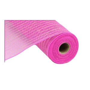 10.5&quot;X10ydDark Pink/Natural  Poly/Jute Mesh