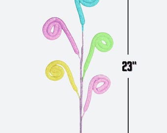 23"L Glitter Swirl Spray