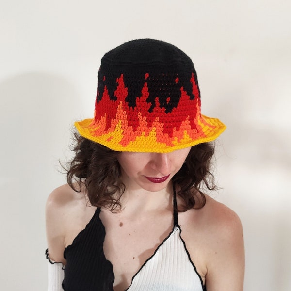 KEEP 'ER LIT Crochet Bucket Hat