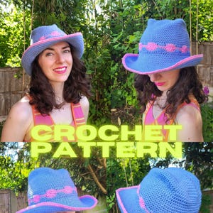 DOLLY Crochet Cowboy Hat - Digital Pattern
