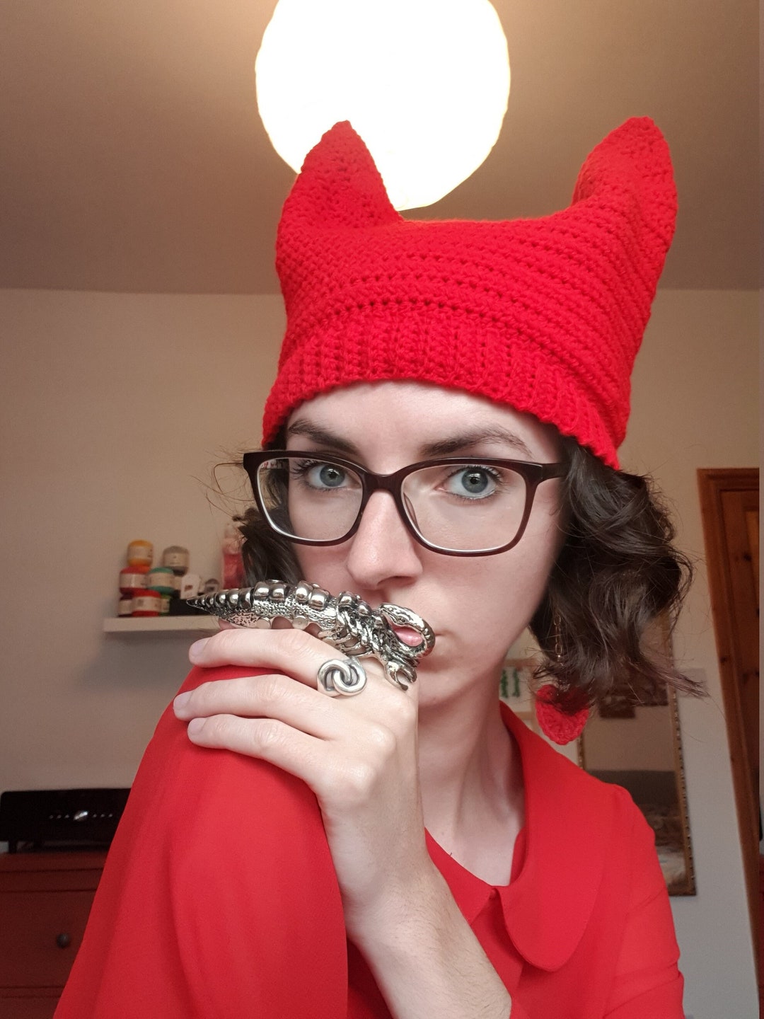 LUCIFER Crochet Devil Beanie - Etsy