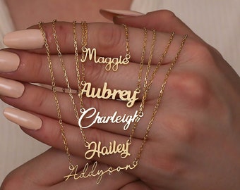 Personalized Name Necklace: Custom Birthday Pendant Gift, Personalized Jewelry for Mother