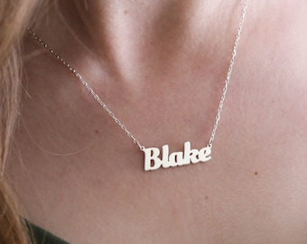 925 Sterling Silver Custom Name Cable Chain Necklace, Personalized Name Necklace for Women, Custom Birthday Gift for Mother, Christmad Gift