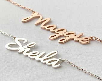 Personalized Dainty Name Necklace Gold Name Necklace Custom - Etsy