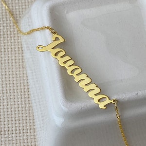 Name Necklace Gold | Personalized Name Jewelry | Bridesmaid Necklace | Birthday Gift For Her | Personalized Gifts | Kids Name Necklace