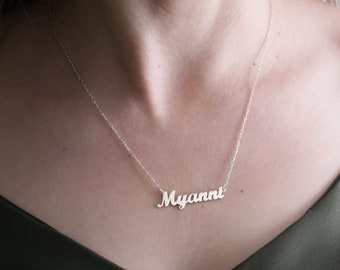 Sterling Silver Necklace, Name Necklace, Personalized Necklace, Mothers Day Gift, Personalized Jewelry, Personalized Gift, Mother Necklace