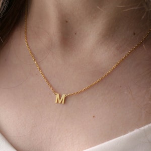 Sterling Silver Initial Necklace: Personalized Mom Jewelry Gift
