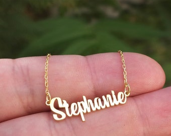 925 Sterling Silver Name Necklace, Custom Name Jewelry, Mothers Day Gifts For Her, Personalized Gold Name Necklace,Christmas Jewelry For Mom