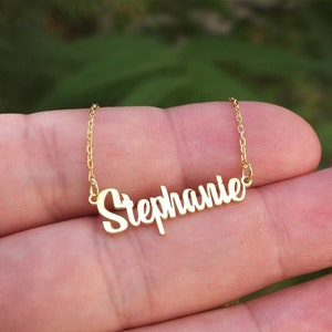 Personalized Name Necklace, Custom Script Name Necklace, Personalized Handmade Jewelry Gift For Her, Birthday Gift, Mothers Day Gift For Mom image 1